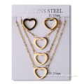 Top Quality 316L Stainless Steel My Heart Neclace Set Jewelry